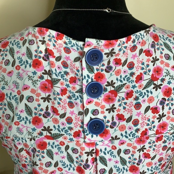 MATILDA JANE floral stripe trapeze top - Picture 4 of 10